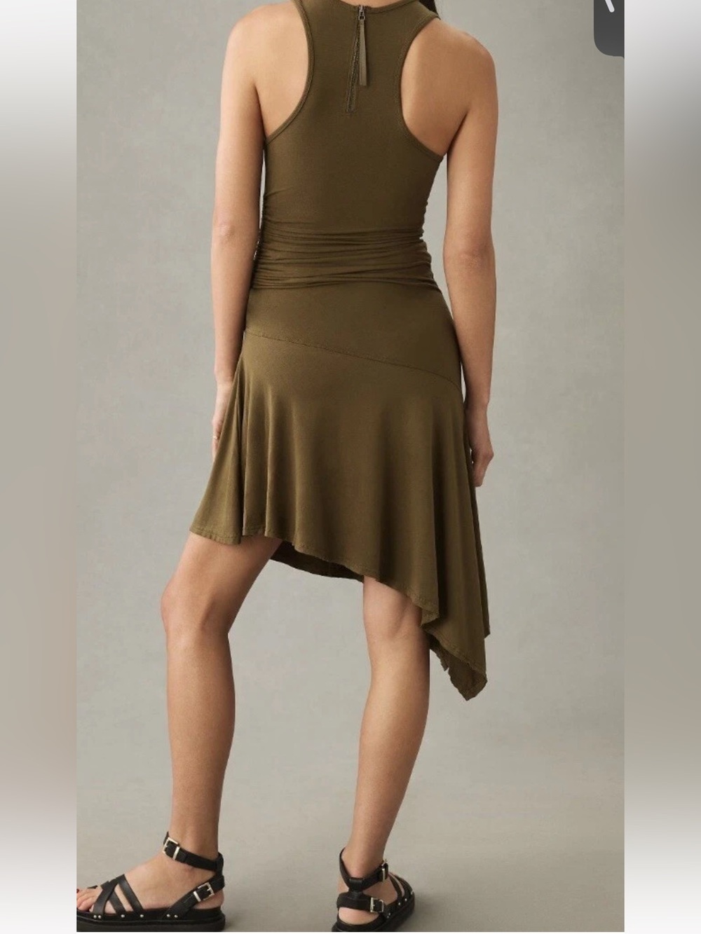 NWT Anthropologie Daily Practice Sleeveless Ruched Side Dress Size XL - Picture 4 of 12